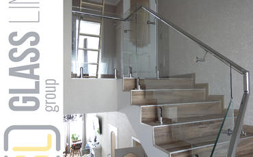 Ограждение лестницы со стойками 160мм - КП Ропшинские Пруды